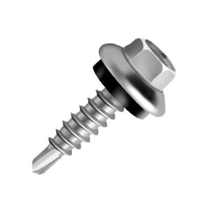 100un. PARAFUSO SEXTAVADO BROCA C/ ARRUELA 5.5 X 2 ZB (12-14) IMP