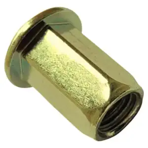 Rebite Roscado Sextavado M6 Ferro Zincado (Porca Rebite Hexagonal)