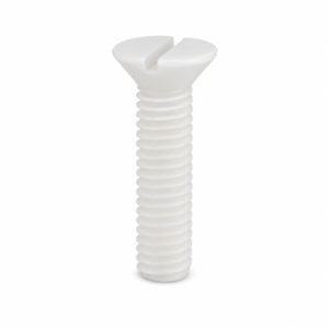 Parafuso Rosca Maquina Cabeça Chata Fenda  M8X16 De Nylon