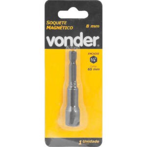 Soquete Magnético 8mm Com Encaixe 1/4 Hexagonal
